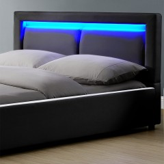 Čalúnená posteľ Murcia s LED osvetlením 180 x 200 cm | čierna č.2