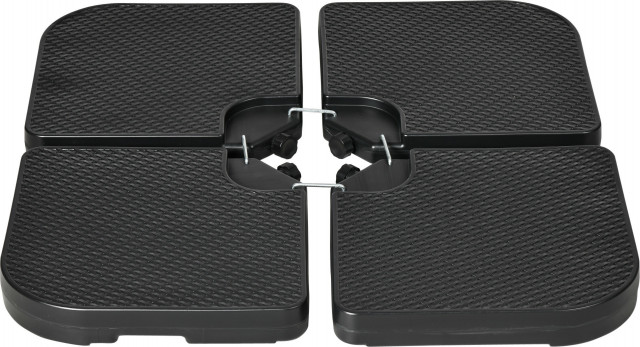 Závaží pro slunečník odolné proti povětrnostním vlivům 4 ks | černé č.2