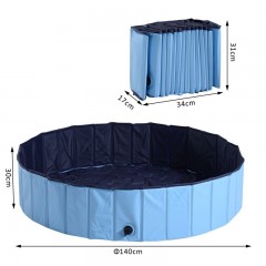 Skladací bazén pre psa 140 x 30 cm | modrý č.2