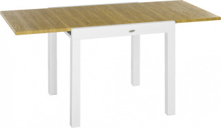 Rozkládací jídelní stůl na zahradu 80/160 x 80 x 75 cm | bílý