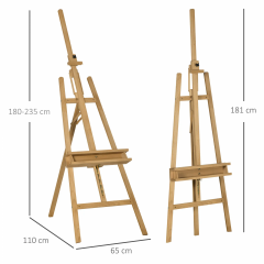Stojan na plátno až 120 cm | přírodní č.2