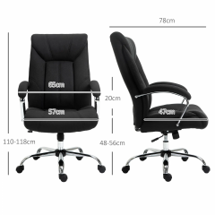 Ergonomické otočné křeslo 65x78x110-118 cm | černé č.3