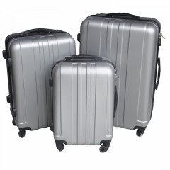 Sada 3 cestovných kufrov | strieborná č.2