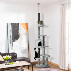 Strom pro kočky 225 - 255 cm | šedý č.1