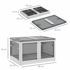 Skládací úložný box 60x42x34 | bílý+šedý č.3