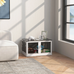 Skládací úložný box 60x42x34 | bílý+šedý č.1