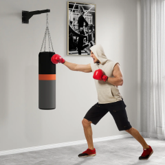 Nástěnný držák na boxovací pytel | černý č.1