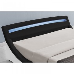 Čalúnená posteľ Malaga s LED osvetlením 180 x 200 cm | čierna č.2