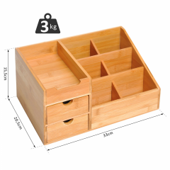Kancelářský box se 2 zásuvkami 33x20,5x15,5 cm | přírodní č.3