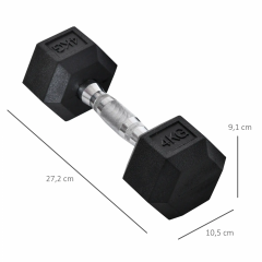 Šestihranné činky 2 x 4 KG | černé č.3