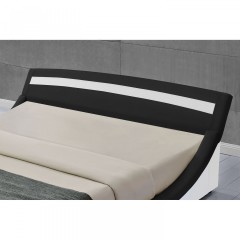 Čalúnená posteľ Malaga s bočným LED osvetlením 180 x 200 cm | čierna č.2