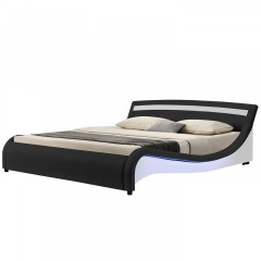 Čalúnená posteľ Malaga s bočným LED osvetlením 180 x 200 cm | čierna č.3