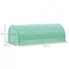 Zahradní fóliovník 6x3x2 m | zelený č.3