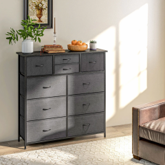 Komoda s 10 zásuvkami 100 x 30 x 100 cm | černá