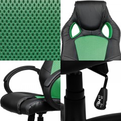 Kancelárska stolička Racing dizajn 2 | zeleno-čierna č.2