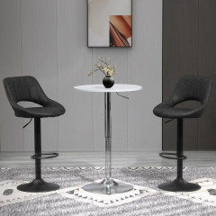 Barové židle 2 ks 44 x 49 x 90-110 cm | šedé č.1