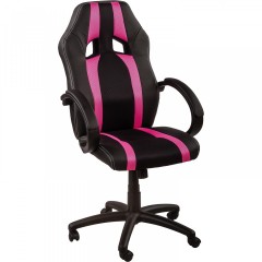 Kancelárska stolička GS Series | ružovo-čierna s pruhmi č.1