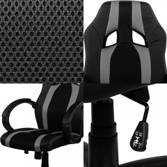 Kancelárska stolička GS Series | šedo-čierna s pruhmi č.2