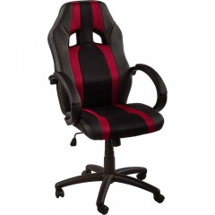 Kancelárska stolička GS Series | vínovo-čierna s pruhmi