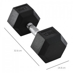 Šestihranná činka 1x12,5 KG | černá č.2