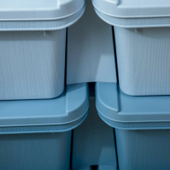 Úložné boxy na hračky 6 ks | modré č.2