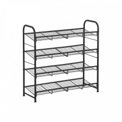 4patrový kovový stojan na boty 68,5x 27,5x 65cm | černý č.2