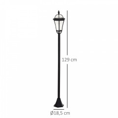 Sada 2 solárních zahradních lamp | černá č.3