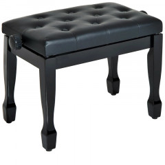 Stolička ke klavíru 64x35x45-55 cm | černá č.2