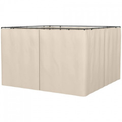 4 bočnice pro altán 3x3 m 302x205 cm | béžové