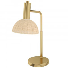 Stolní LED lampička | bronzová a přírodní č.1