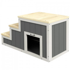 Schody pro psy 2v1 79 x 38,5 x 45 cm | přírodní č.2