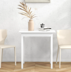 Čtvercový jídelní stůl pro 2 osoby 75x75x76 cm | bílá č.3