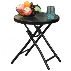 Kulatý zahradní stolek Ø45 cm | černý