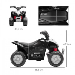 Mini elektrická čtyřkolka pro děti | černá č.3