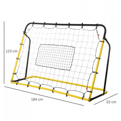 Odrazová branka 184x63x123 cm | černá + žlutá č.3