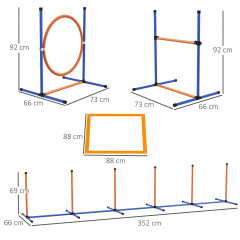 4 tréninkové sady na agility | oranžové + modré č.3