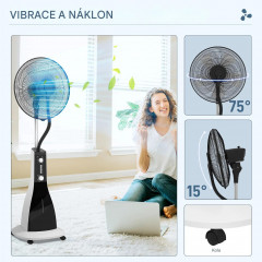 Vodní ventilátor 90W 3 režimy 120 cm | černý č.3