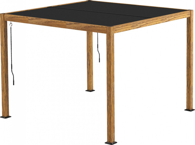 Pergola 3 x 3 m | přírodní + černá č.2