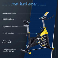 Cyklistický trenažér 50x100x101-113 cm | žlutý č.2