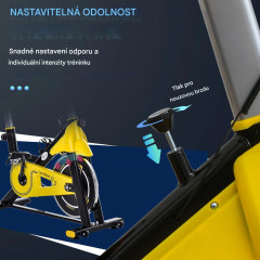 Cyklistický trenažér 50x100x101-113 cm | žlutý č.3
