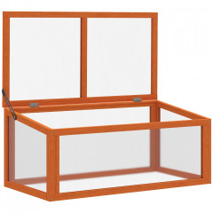 Dřevěný skleník 90x46x40 cm | oranžový č.2
