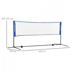 Síť na badminton nebo tenis | modrá+černá č.3