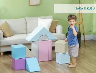 Pěnové stavební kostky | sada 11 kusů pastelové č.1