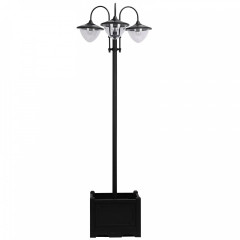 Solární zahradní lampa s 3 hlavami 60x55x189 cm | černá č.2