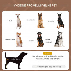 Venkovní lehátko pro psy se stříškou 122x92x108 cm | kávová