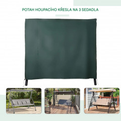 Kryt na houpačku 205x124x164 cm | zelený č.2