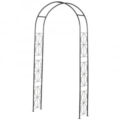 Zahradní oblouk pro popínavé rostliny 114 x 30 x 230 cm | černý č.2