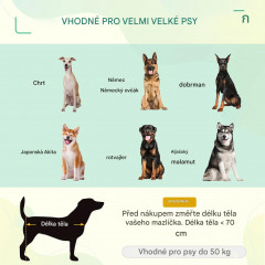 Venkovní lehátko pro psy se stříškou 122x92x108 cm | šedá č.2