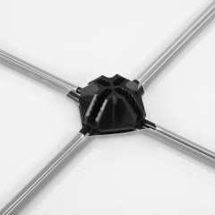 Variabilní regálový organizér 93 x 31 x 123 cm | průhledná bílá č.3
