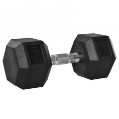 Šestihranná činka 1 x 15 KG | černá č.1